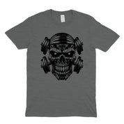 Skull Evil Barbells Unisex Crewneck T-shirt