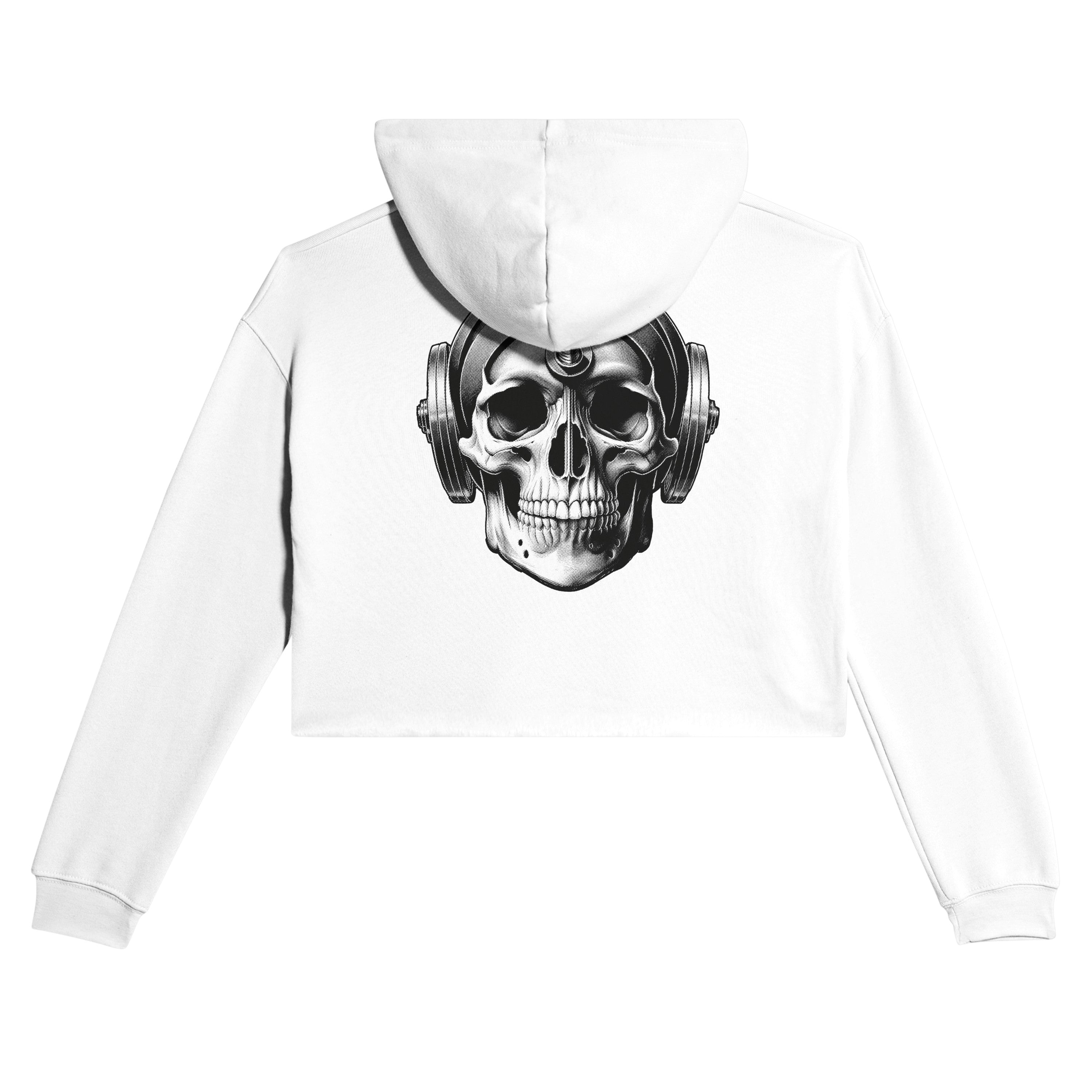 Powerlifting Skull Women's Cropped Hoodie