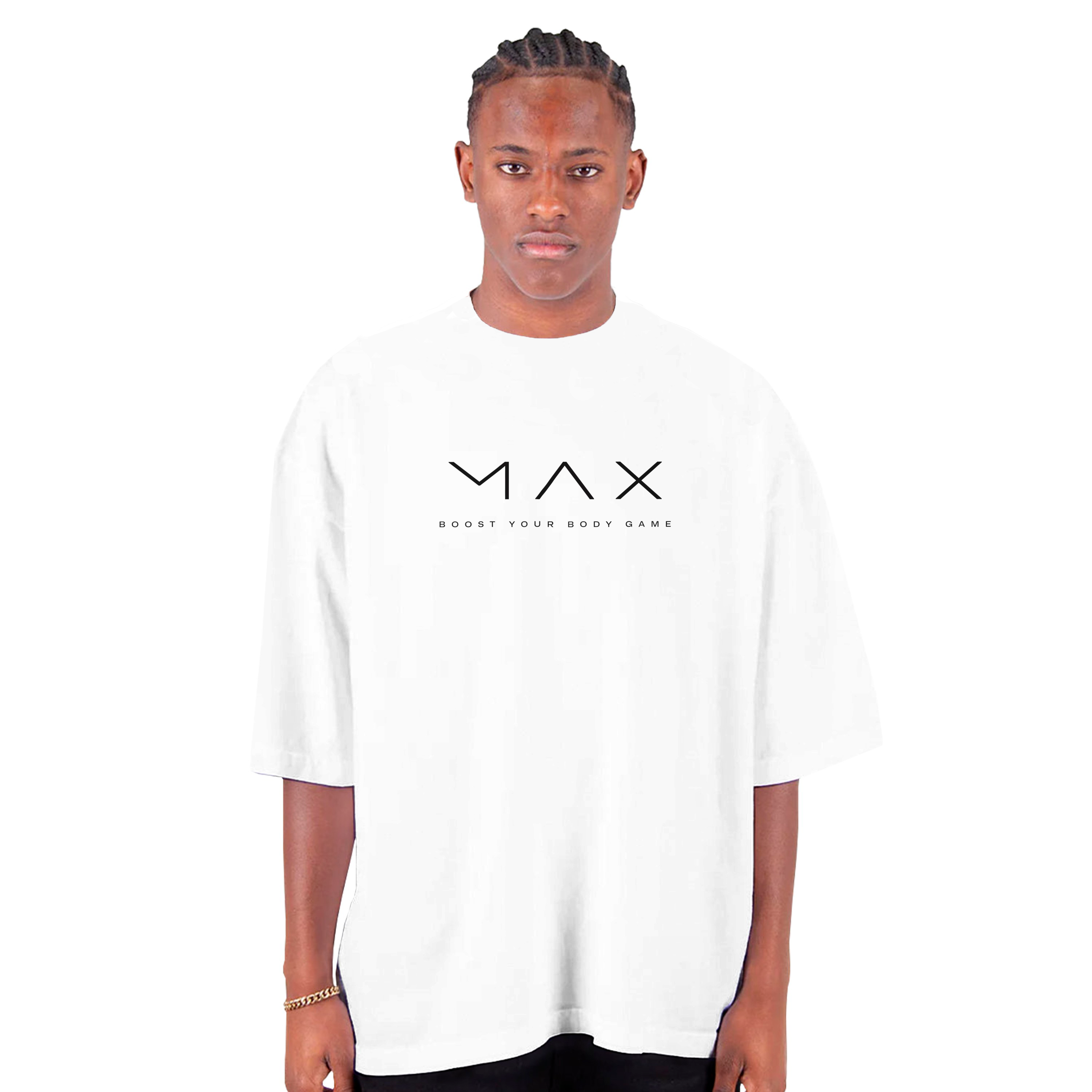 Max Boost Performance Men's Oversized Drop-Shoulder Crewneck T-Shirt