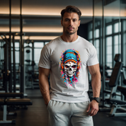 Urban Graffiti Skull Unisex Crewneck T-Shirt