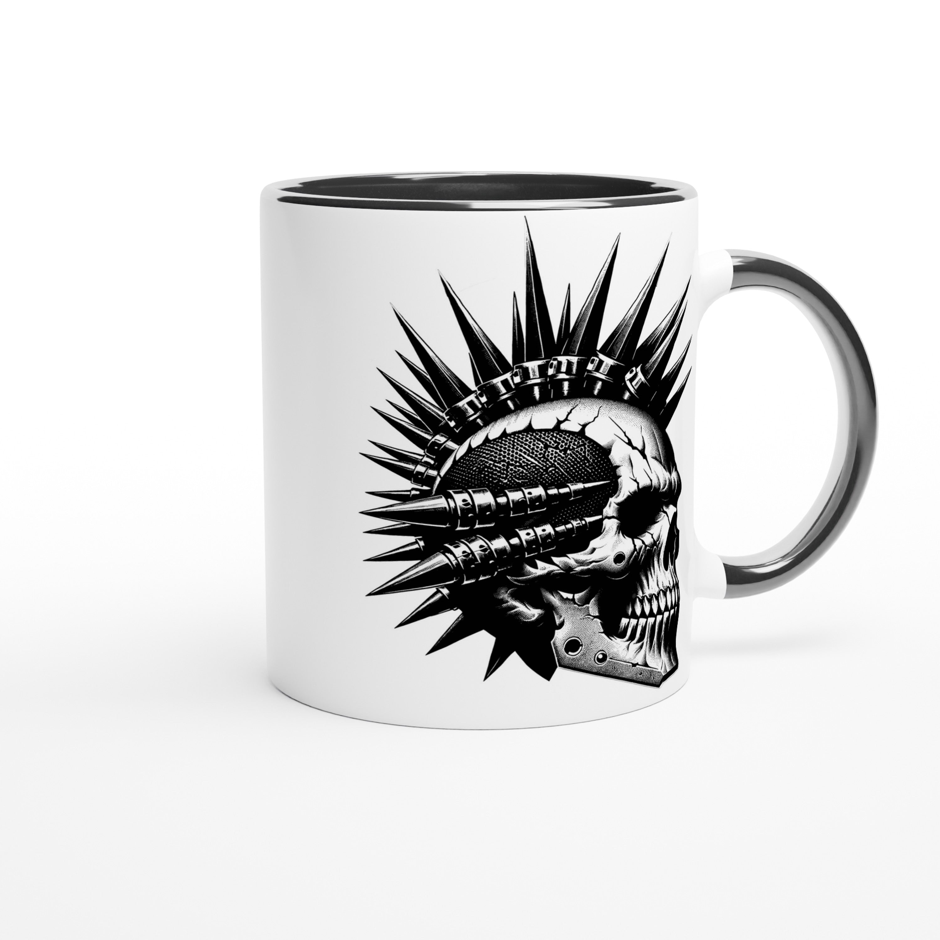 Punk Rock Skull 11oz Ceramic Mug with Color Inside