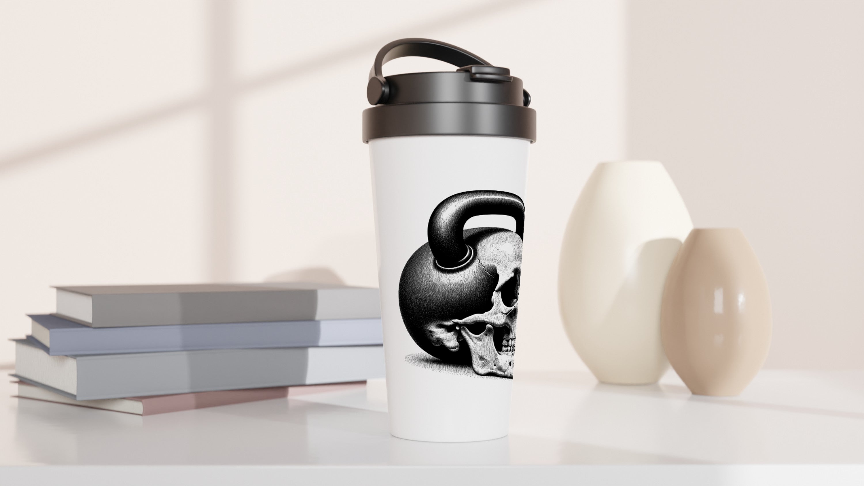 Heavy Skull 15oz Stainless Steel Mug