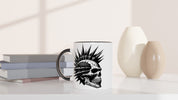 Punk Rock Skull 11oz Ceramic Mug with Color Inside