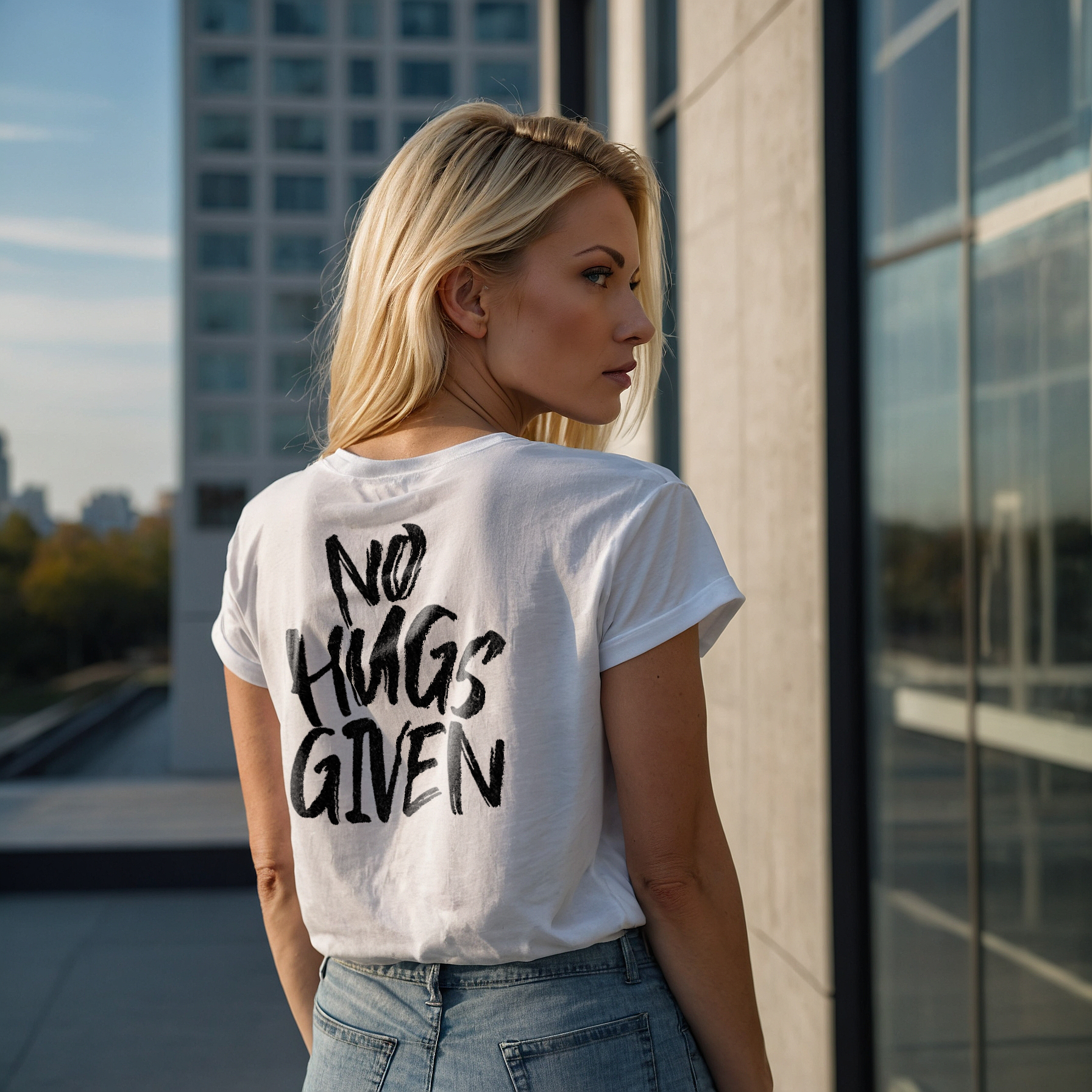 NO HUGS GIVEN Unisex Crewneck T-Shirt